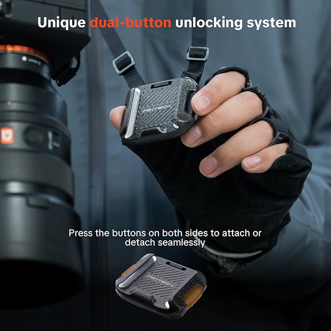 PGYTECH Camera Shoulder Strap Mount Quick Release Clamp & Plate Kit, Aluminum - Image 2
