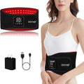 Cordless Rechargeable Red Light Therapy Belt, Wearable Infrared Light Therapy with Pulse Mode, Removable 4000 mAh Battery 5 Light Intensities to Relieve Back Body Pain