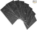 AULIGET Faux Stone Backsplash Peel and Stick PVC Tile, 3 Inch x 6 Inch Black Marble with White Grout Stick on Tiles for Backsplash, Pack of 4