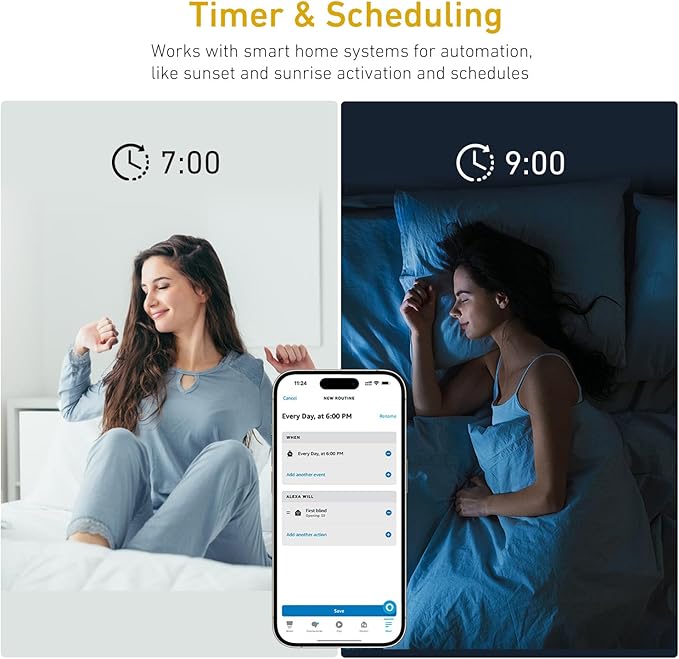 ZigBee Smart Motor for 2" (50mm) Shade Tube – Compatible with Alexa, Google Home, Tuya Smart Life App – Battery-Powered Roller Blind Motor