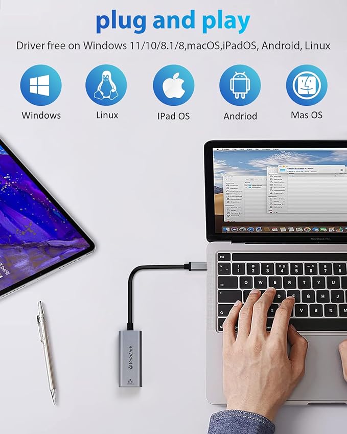 USB c to ethernet Adapter,ethernet to USB C,usbc to CAT6,Gigabit to c Port for Laptop,usbc to RJ45,USB-c to Network with 1000mbps