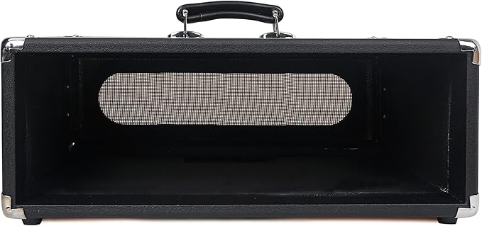 Sound Town Vintage 3U Amp Rack Case, 12.5" Depth with Rubber Feet, Dust Cover, Kickstand, Black (STVRC-3BK)