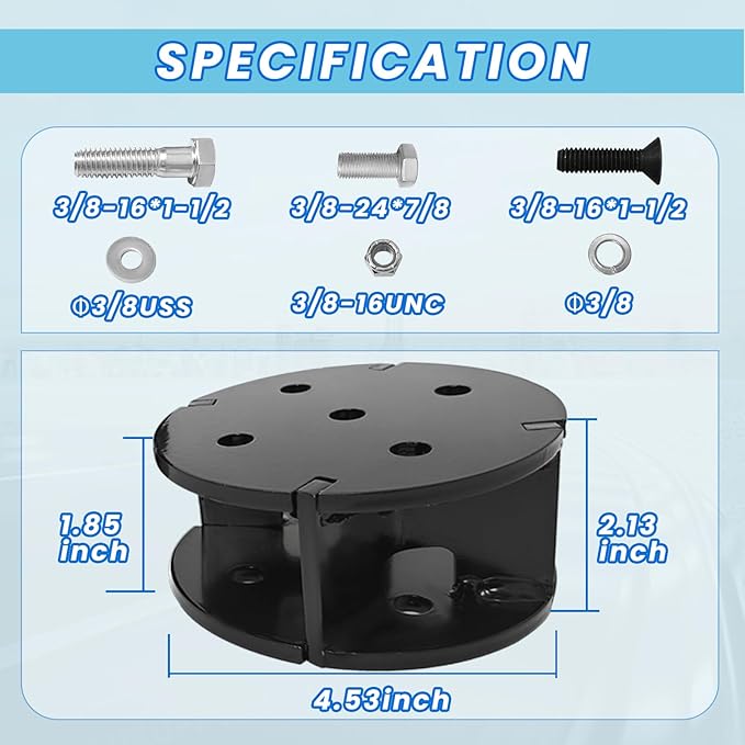 FLOVENTIS 2" Angled Air Helper Spring Spacer, Heavy-Duty Steel Compatible with Ford F150/F250/F350, Chevy, GMC, Ram, Toyota Air Springs Lift Spacer (7X1273)