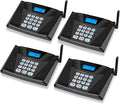 Intercoms Wireless for Home Hands Free, Upgrade Two Way Intercom 5300 Feet Range, Full Duplex Wireless Intercom System for Home Use, Home Communication System with Clear Sound(4 Packs, Black)