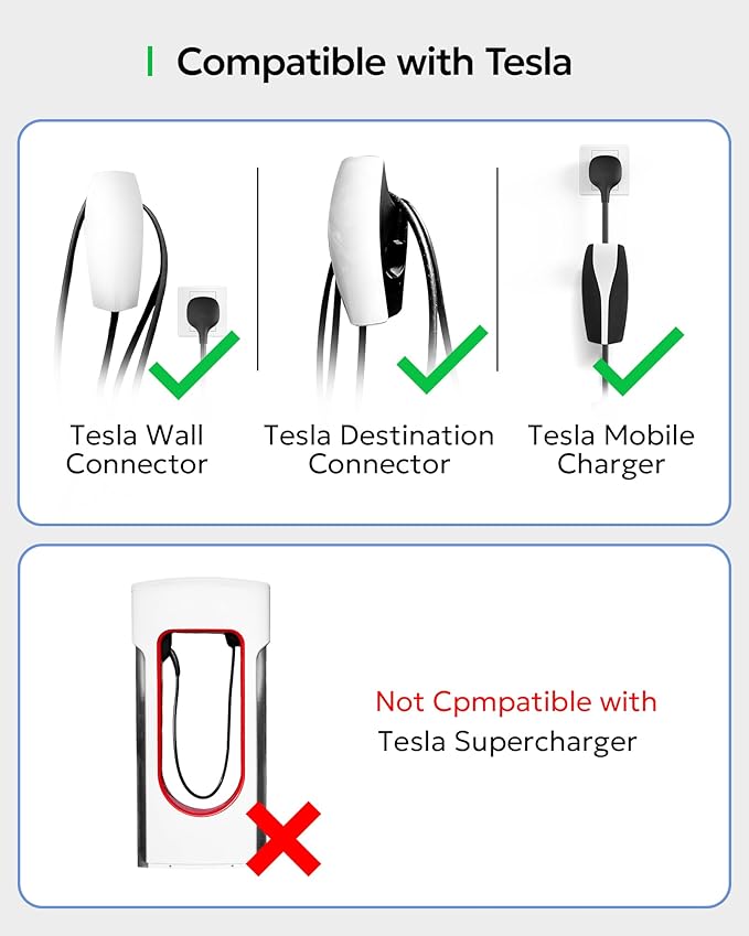 VIPTOO Adapter for Tesla to J1772 Adapter, Compact with Light Indicator, Compatible with Tesla Wall/Mobile/Destination Chargers, Converts Tesla to J1772 for Non-Tesla EVs (for J1772 EVs Only)