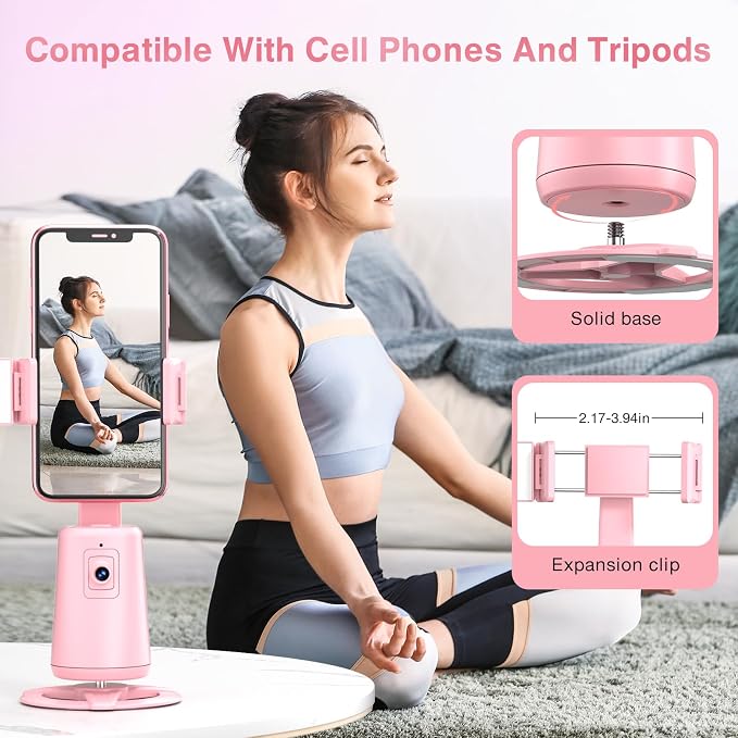 Auto Face Tracking Tripod 360° Rotating Cell Phone Photo and Video Kits Stand - Image 4