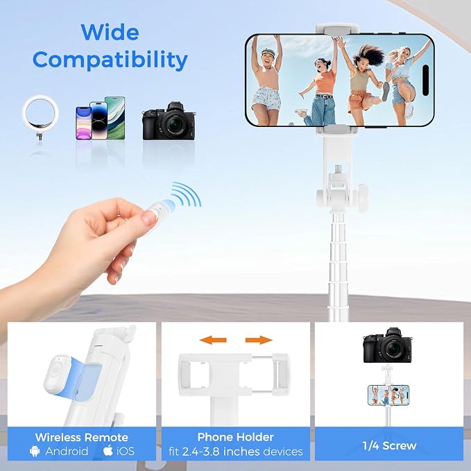 Selfie Stick Travel Tripod for Cell Phone - Image 6