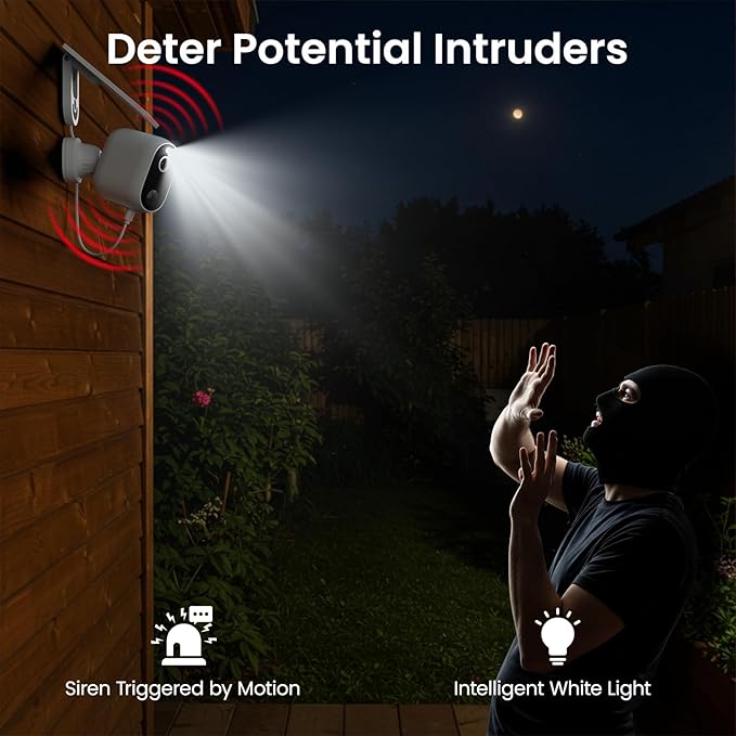 INFIYA Solar Camera Outdoor Wireless-2.4GHz Wi-Fi Outside Cameras - Image 6