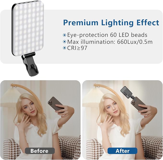 ALTSON 60 LED Portable Selfie Light Video Conference Lighting - Image 4