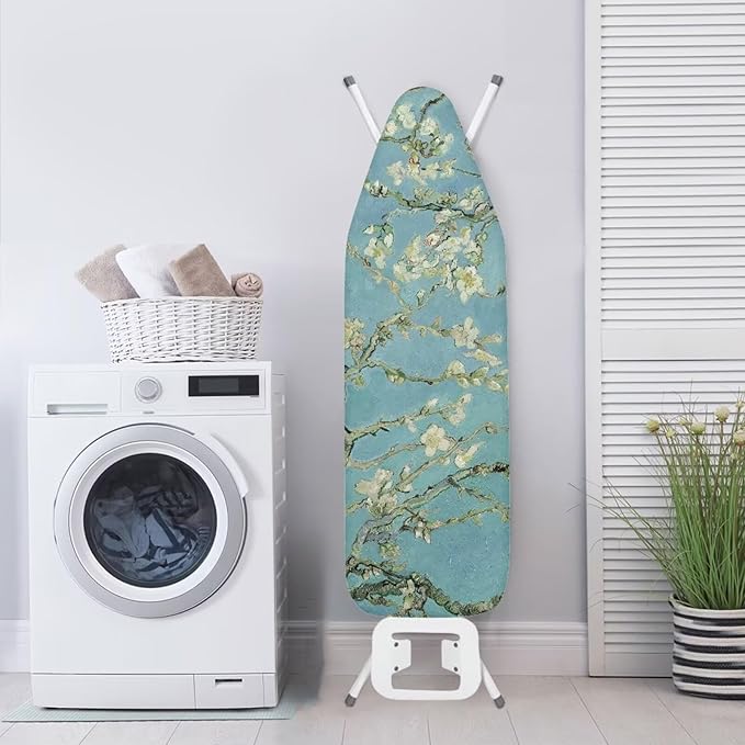 ZCFYGDX William Morris Prints Ironing Board Cover 3 Nylon Buckle Fastening Easy to Install Iron Decor Covers Standard with Elastic Edge Scorch Resistant Protective Covers for Iron Board 15x48 Inch