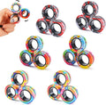 Cevioce Valentines Day Gifts for Him 8+ Year Old Teen Boy Adults, Magnetic Rings Fidget Toy Set, ADHD Anxiety Magnetic Fidget Toys Adults Fidget Spinner Rings for Relief, Easter Basket Stuffers 1