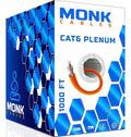 MONK CABLES | CAT6 Plenum Cable 1000ft | UTP, 550MHz | DSX-8000 Certified | by MONKCABLES