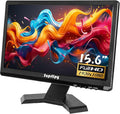 Suprlipy 15.6 inch FHD Small IPS Monitor LCD Display Screen 1920x1080 60Hz 16:9 with BNC VGA AV Input Built-in Lounspeakers for CCTV Security Camera DVR PC RasPi