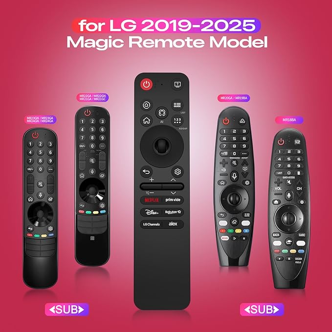 for LG AI Magic Remote Control, MR25GA Replacement for LG-TV-Remote with AI, Pointer and Voice Function, Compatible with UHD OLED QNED NanoCell Webos 4K 8K Smart TV (2025 Models)