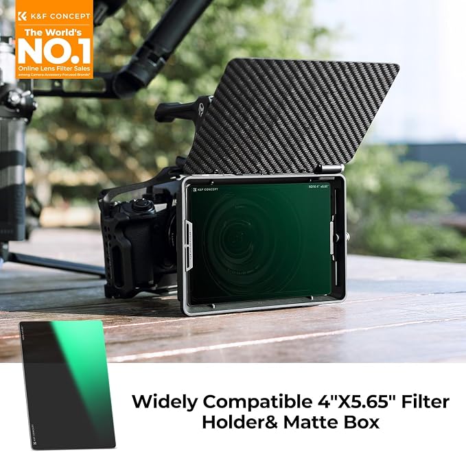 K&F CONCEPT 4'' x 5.65'' Square ND1.2 Filter Cinema Neutral Density Filter - Image 2