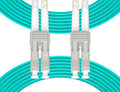 Fibergaga 5M(16ft) OM3 LC to LC Fiber Patch Cable,10GB/40GB Multimode Duplex 50/125µm 2.0mm Fiber Optic Jumper Cords Length Option: 0.5M(1.6ft)-100M(328ft)