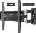 IWORKBOARD 40 43 50 55 inch Full Motion Corner TV Wall Mount for Most 32-65 inch Flat & Curved TVs, Articulating Swivel & Tilt TV Mount Bracket, up to 80 lbs,VESA 400x400mm, Single Stud Perfect Center