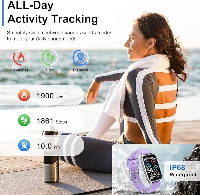 Smart Watch for Men Women, 1.57" Smartwatch, Fitness Tracker - Image 6