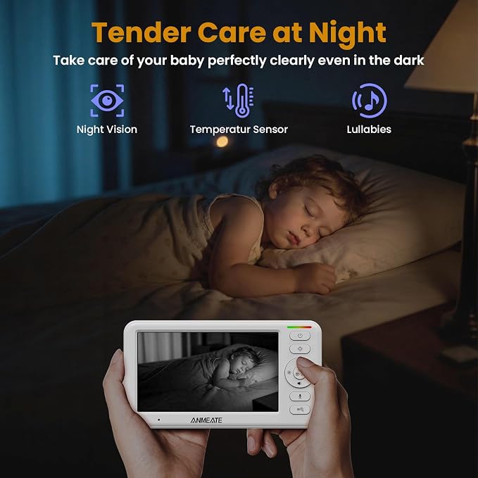 ANMEATE 5" HD Video Baby Monitor - Image 4