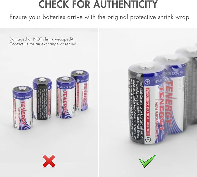 Tenergy 3V CR123A Lithium Battery, High Performance 1500mAh CR123A Cell - Image 6