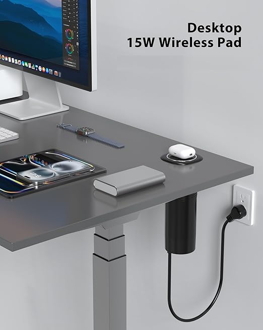 Motorized Pop Up Outlet,2 PD 45W USB C Charging Station, 3.15 in Hole Desktop Power Grommet Electrical Power Outlets Insert in 4AC 4 USB Ports 15W Wireless Charger for Kitchen Countertop