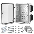 Outdoor Electrical Box, Cold-Rolled Steel Plate, Aluminum Alloy Back Beam, One-Piece Ventilation Design, IP65 Waterproof, Wall/Pole Mounted (17.7" x 13.8" x 7.9")