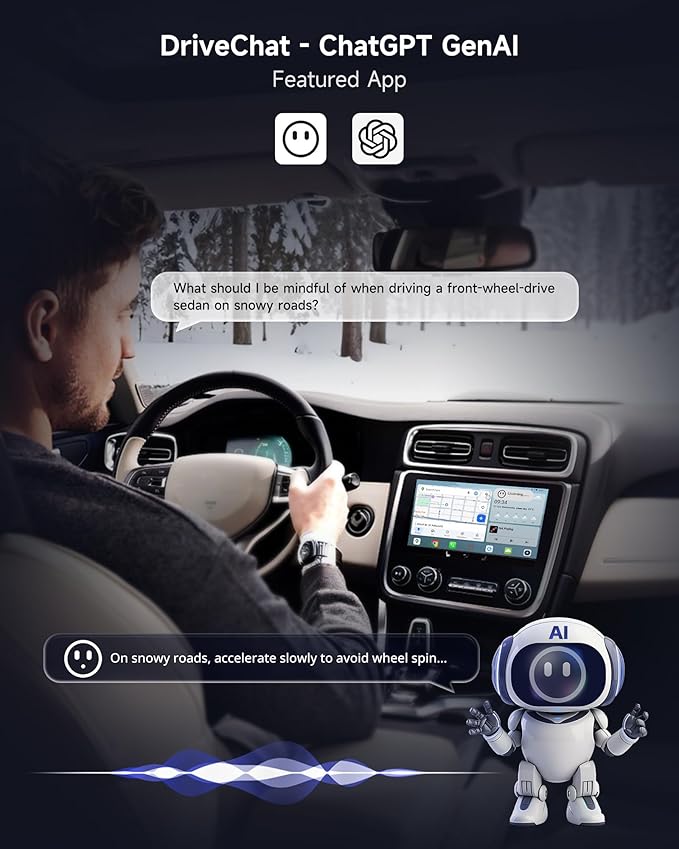 ATOTOMOVE Wireless CarPlay Magic AI Box, Upgraded CB6C Video Streaming Plug & Play Carplay Box for iPhone & Android Auto with ChatGPT, Supports YouTube, Netfilx, TikTok, 4G LTE, 4G+64G