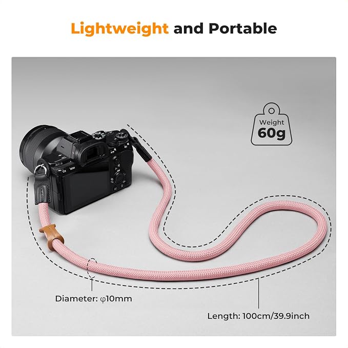 K&F CONCEPT Camera Neck Strap, 100cm Nylon Rope Camera Shoulder Strap - Image 4