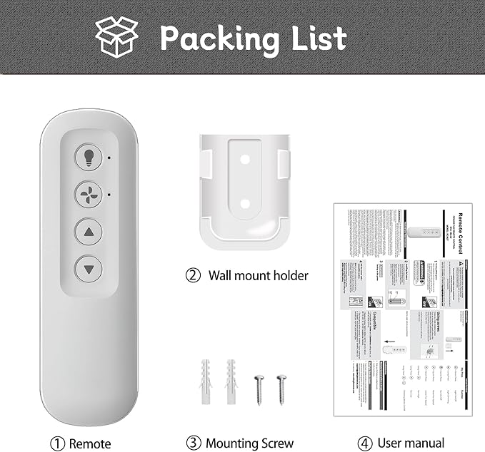 99813 Ceiling Fan Remote Control for Hunter Fan Remote Replacement 3-Speed and Light Dimmer with Wall Bracket,Replace Hunter 99770 99392 99118 99123 99188