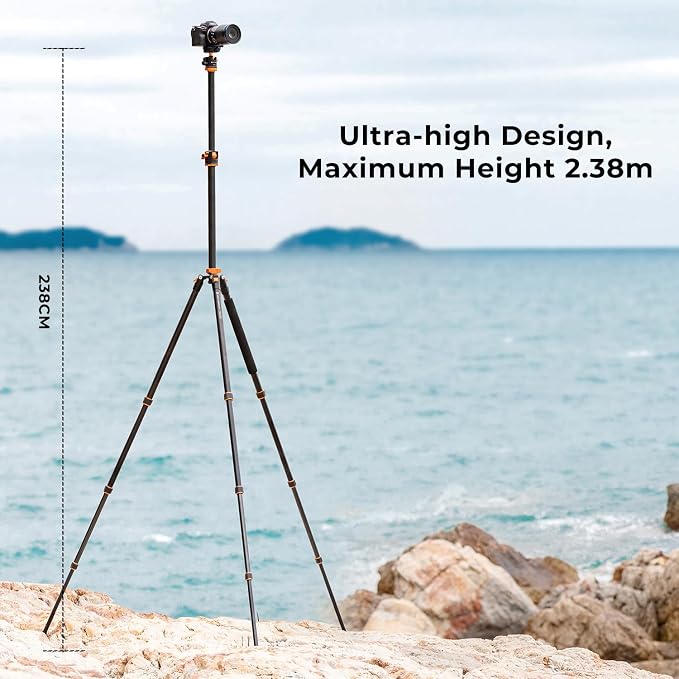 K&F CONCEPT 94 Inch Camera Tripods 4 Section Ultra High Aluminum Professional - Image 3