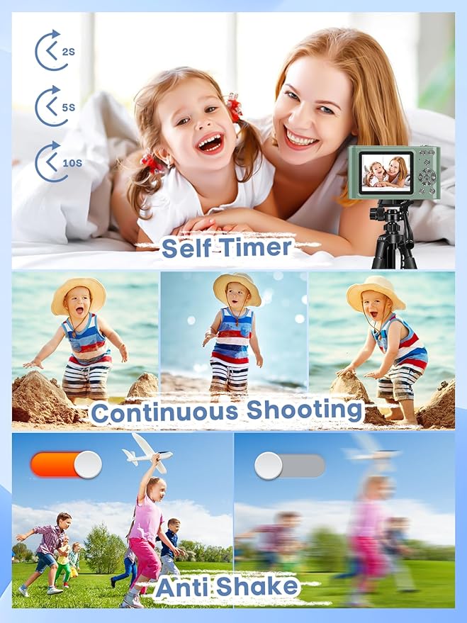 Digital Camera, 44MP Full HD 1080P Point and Shoot Camera - Image 5