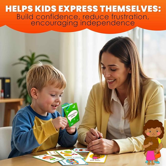 QUOKKA Autism Learning Materials - 94 Communication Cards for Kids - Visual Cards for Non-Verbal Communication, Pictured Speech Therapy, Emotion & Routine Flashcards, Water-Resistant, 3 Rings & Clip
