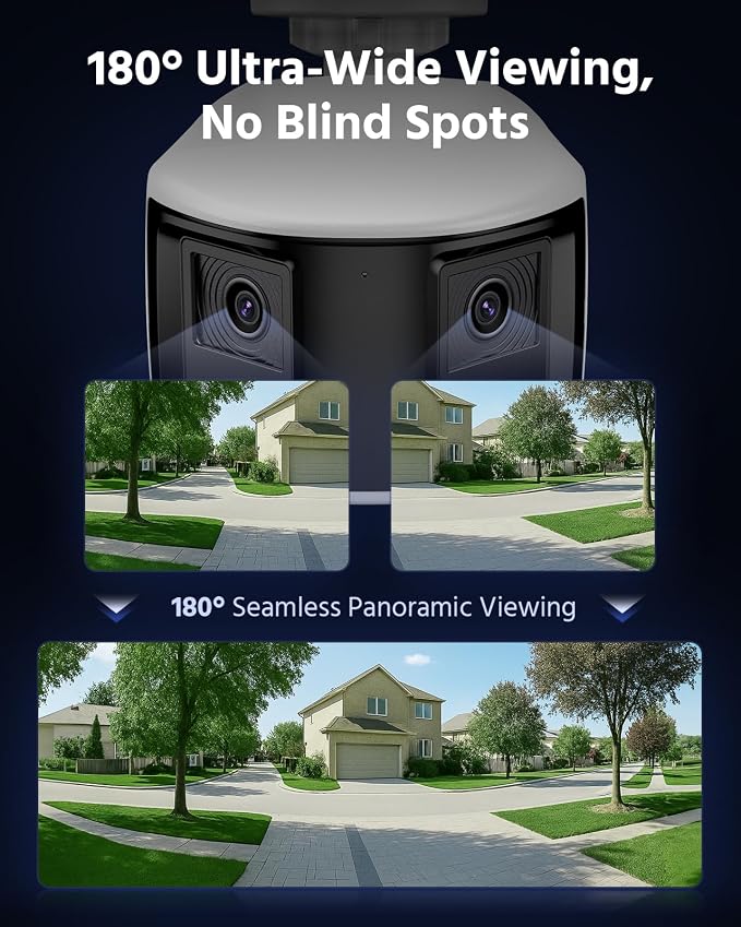 ANNKE FCD800 4K 8MP Dual Lens PoE Security Camera, 180°Panoramic View, Smart - Image 2
