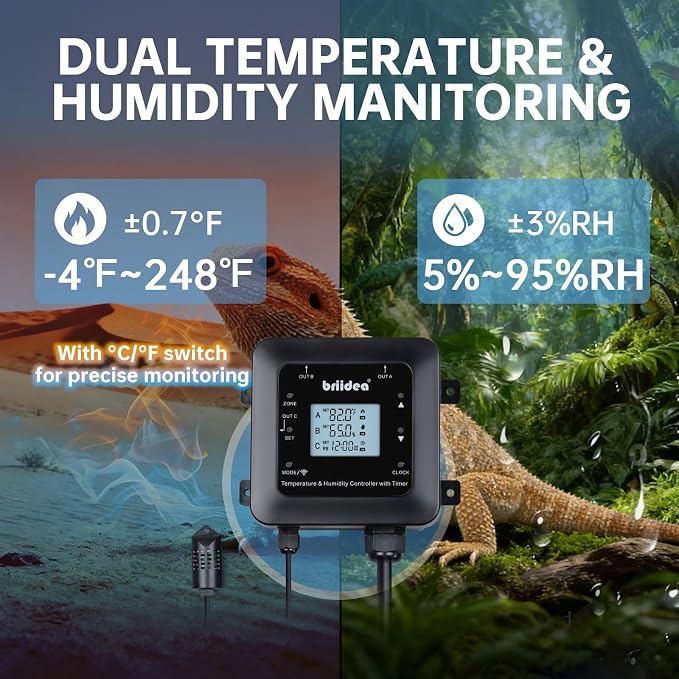 Briidea Smart WiFi Temperature and Humidity Controller - Image 4
