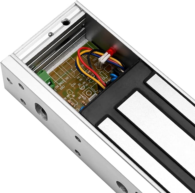Electric Magnetic Lock with Z and L Bracket 500KG 1200LBS Holding Force Electromagnet Lock 12V Fail Safe NC Mode Single Door for Access Control System (1200Lbs with Z and L Bracket)