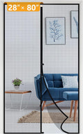 Yotache Narrow Magnetic Screen Door Fit Doors 28 x 80, Screen Size 30" x 81" Strengthened Fiberglass Mesh