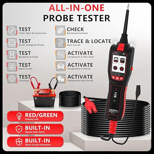 Electrical Tester for 6V-30V Cars, Short Circuit Breaker Finder Tool, Automotive Circuit Tester, Voltage Tester, P150