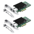 10Gtek 10Gb PCI-E NIC Network Card, Dual Copper RJ45 Port, by 10Gtek