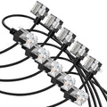 Cat6A Ethernet Cable 90 Degree Left Angled 15FT 5 Pack, Flexible Slim & Ultra by Thzzhnno