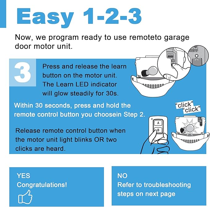 Garage Door Opener Keypad with 2 Garage Door Opener Remote for Liftmaster Chamberlain Craftsman Remote Keypad 877MAX 893LM 893Max 971LM 371LM, Purple Yellow Red Orange Learn Button