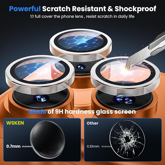 WSKEN for iPhone 17 Pro/iPhone 17 Pro Max Camera Lens Protector - Image 3