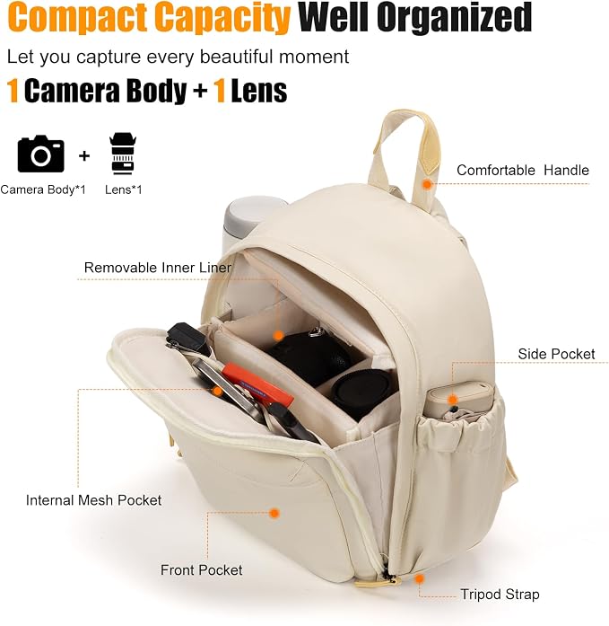 Cwatcun Camera Backpack Bag Small - Image 3