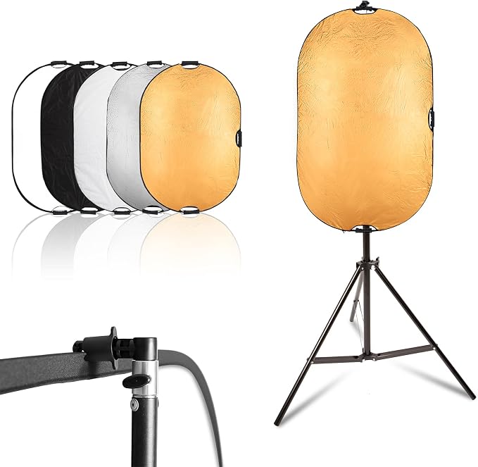 Selens 24x36inch/60x90cm Light Reflector Stand Kit 5-in-1 Collapsible Multi-Disc by Selens