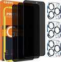 QHOHQ for iPhone 16 Pro Privacy Screen Protector + Camera Lens Protector by QHOHQ