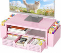 OPNICE Desk Organizers and Accessories, 2-Tier Computer Monitor Stand Riser by OPNICE