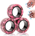 3PCS Magnetic Rings Fidget Toy Set,Adult Fidget Magnets Spinner Rings for Anxiety Relief Therapy, Stocking Stuffers for Adults Men Teens | Gift for Boys Girls Kids
