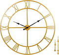 Ohweog Large Wall Clock for Living Room Decor – 40 Inch Silent Non-Ticking Modern Farmhouse Wall Clock, Oversized Decorative Metal Roman Numeral Clock