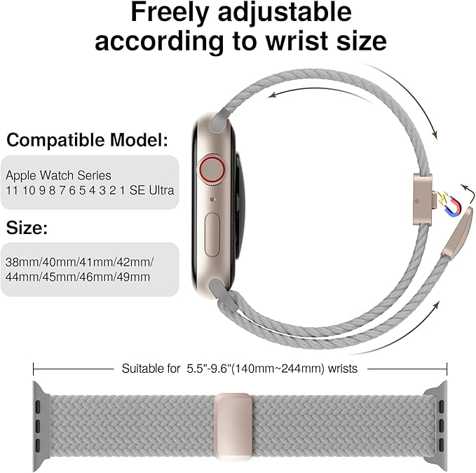 Braided Stretchy Band Compatible - Image 2