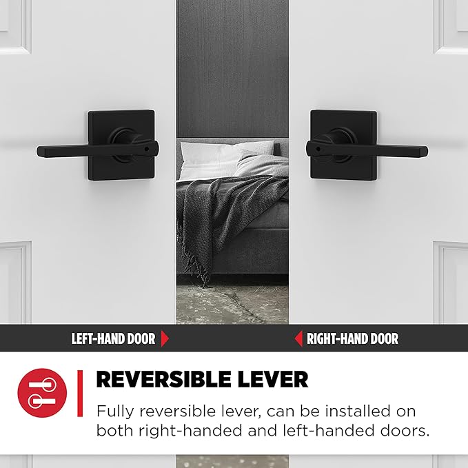 Kwikset Casey Hallway Passage and Bed/Bath Privacy Door Handle 4 Pack, 2 - Image 4