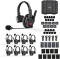 SYNCO XTALK XPRO Wireless Communication Headset System, 9 Person Full Duplex 2.4GHz Wireless Headsets with 24H Battery Life 500m/1640ft Noise Reduction, Xtalk-Xpro9-intercom-communication-headset